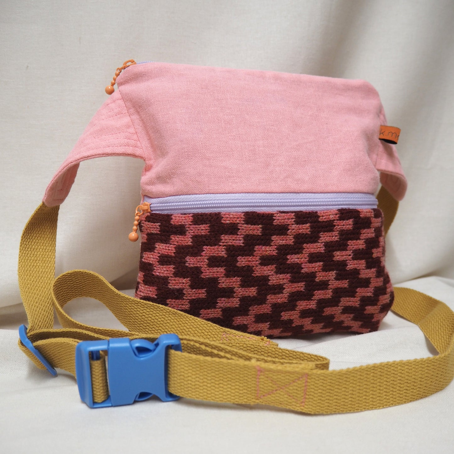 Stepped Chevron Cross-Body Bags