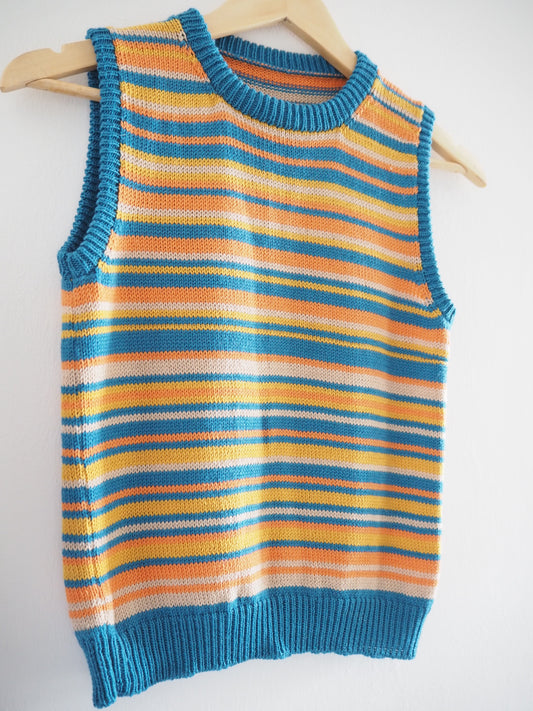 Striped Combo Vest - Blue/Yellow
