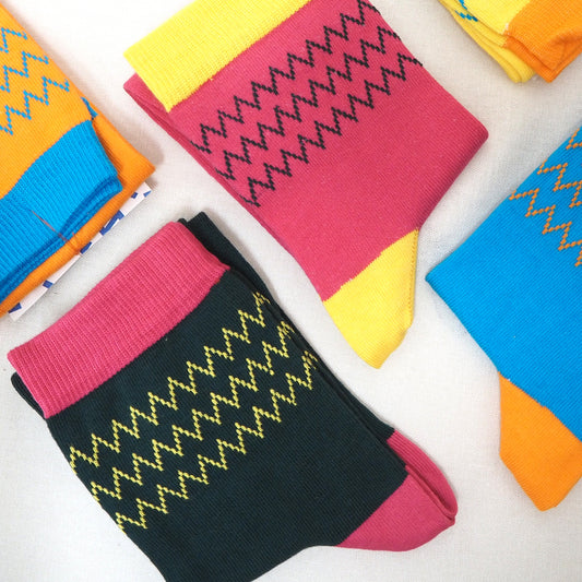 K.Moods Bright Zig Socks