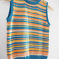 Striped Combo Vest - Blue/Yellow