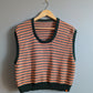 Striped Combo Vest - Green/Orange