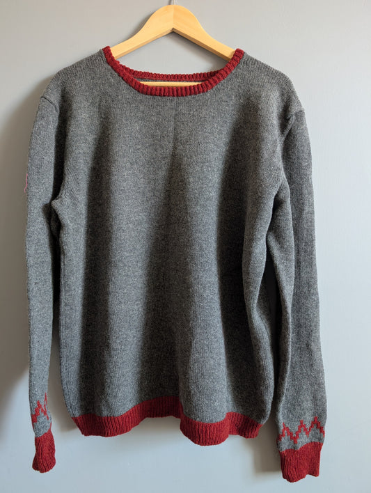 Sample Jumper - Grey/Maroon, Mens XL