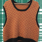 Graphic Chevron Vest - Pink/Pale Orange - Size XL